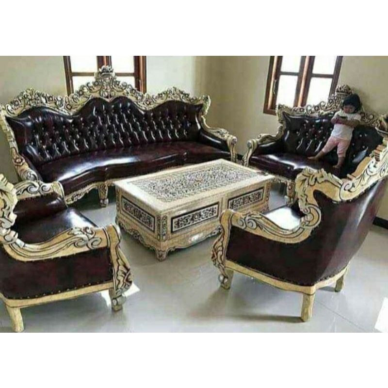 kursi sofa tamu ukir flores mewah royal jumbo