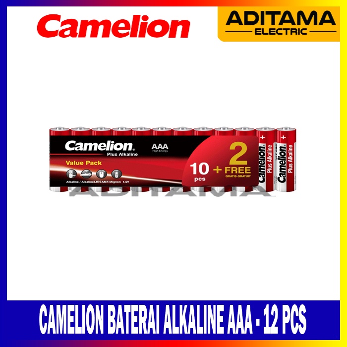 CAMELION BATERAI ALKALINE AAA A3 - 12Pcs/ CAMELION ALKALINE AAA 12 Pcs