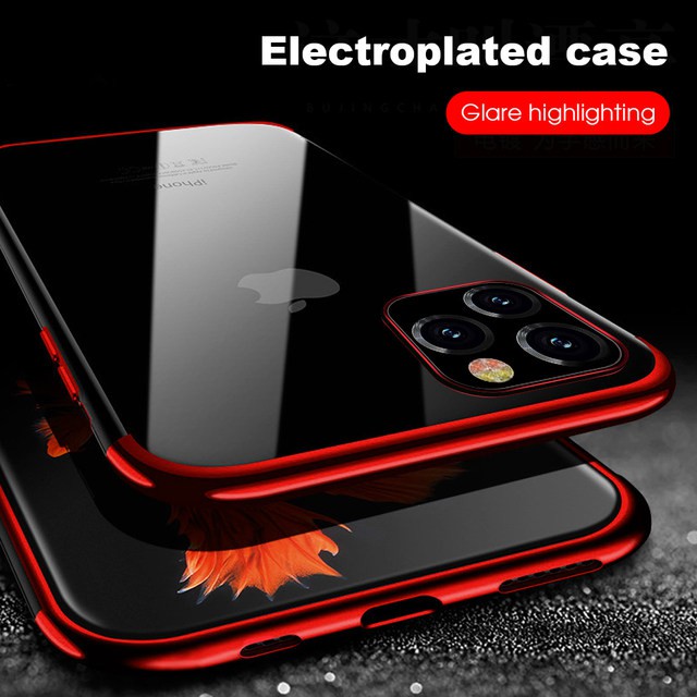 Iphone 11 / 11 Pro / 11 Pro Max Soft Case Luxury Plating List Chrome