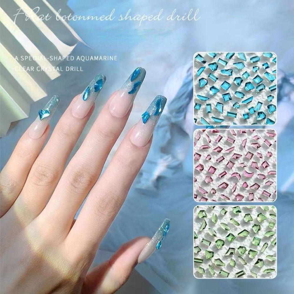 Mxbeauty 50pcs / Set Batu Kristal Berlian Imitasi Gaya Korea Untuk Dekorasi Nail Art