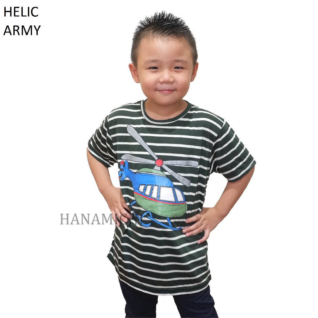 Hanamichi HELIC Kaos Sablon Anak Lengan Pendek