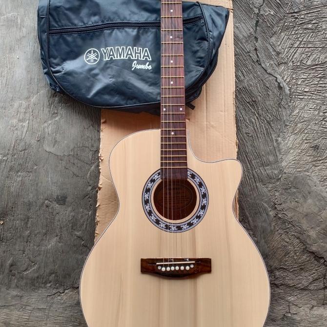 PROMO Gitar Akustik Murah Yamaha FG450 Body Jumbo Drayer Stenlis (Bonus Tas)