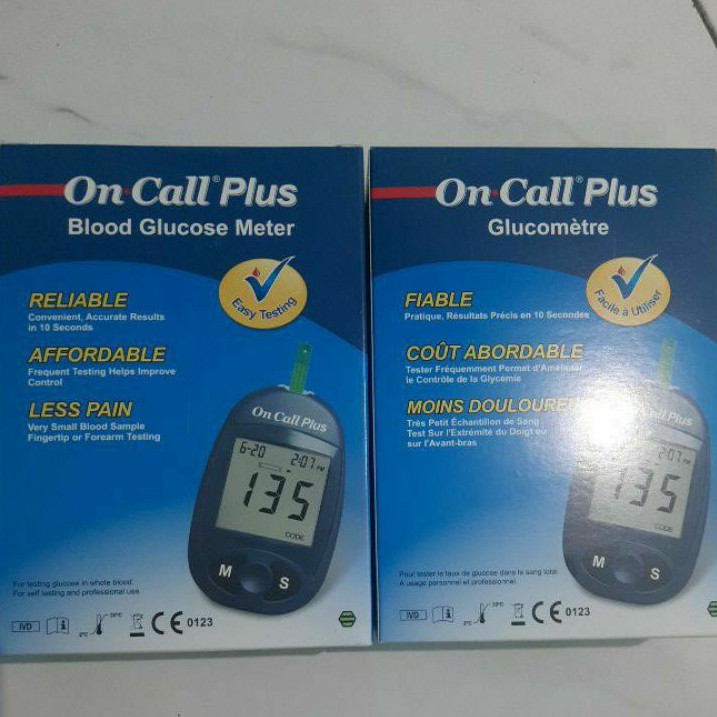 Alat Cek Gula darah Merk On Call Plus / On Call Plus / Beli 10 unit Gratis 1 unit