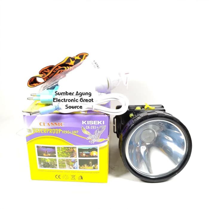 Kiseki Senter Kepala CK293 CK293+ 40W 6600Mah Bonus Lampu LED Super