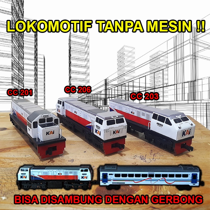 Kereta Api Indonesia - Lokomotif Kereta Api (Handmade)