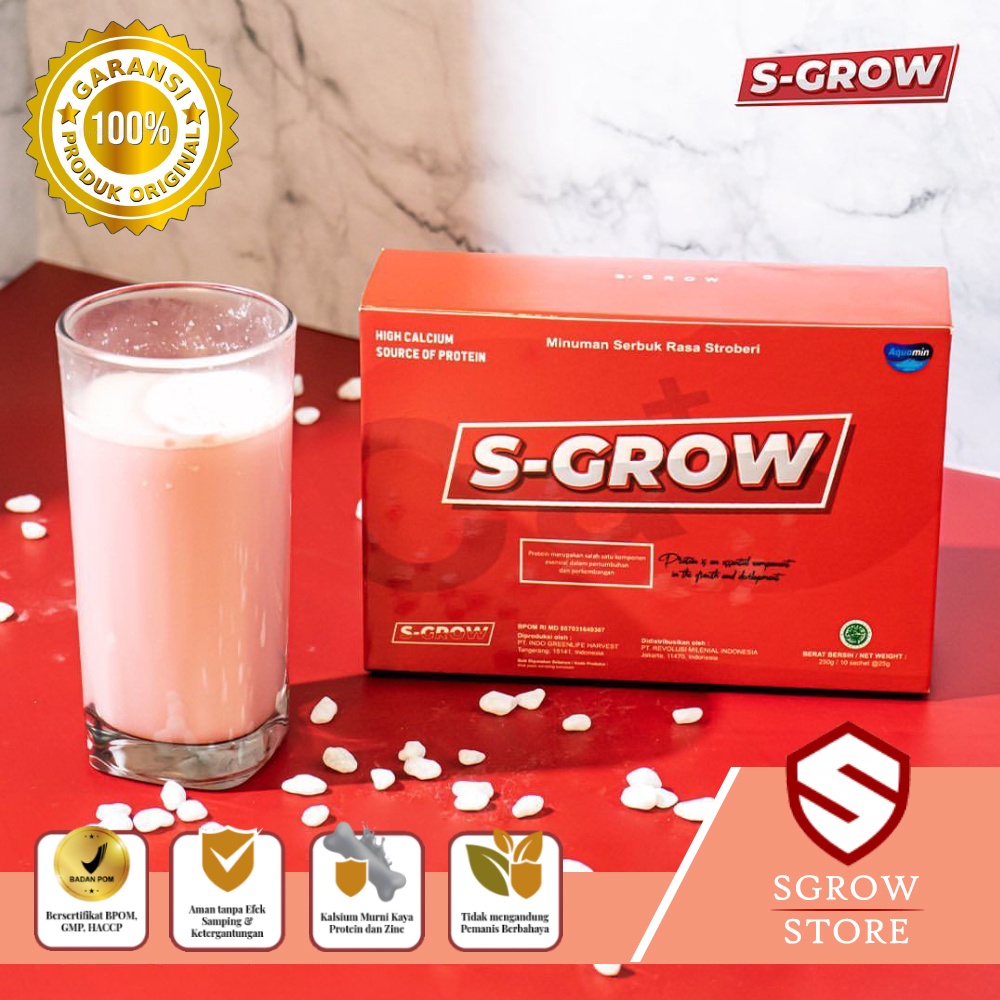 Jual S-Grow Peninggi Badan Halal Bpom Terbaik Ampuh Teruji Original 100 ...