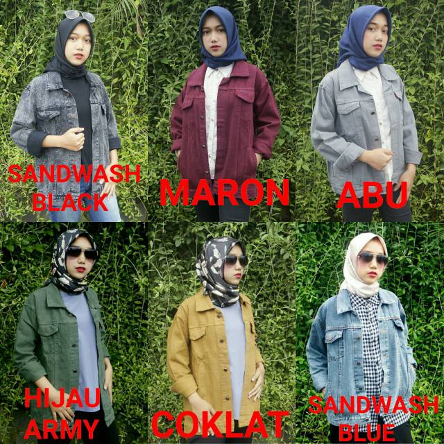 JAKET JEANS LEVIS DENIM CEWE WANITA SANWASHBLACK SANWANSHBLUE HIJAU ARMY ABU  MERAH MAROON COKLAT
