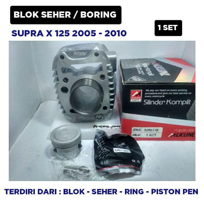 Blok Seher boring Supra X 125 2005 2006 2007 2008 2009 2010 / Blok Seher boring Ring Piston Pen / 1 
