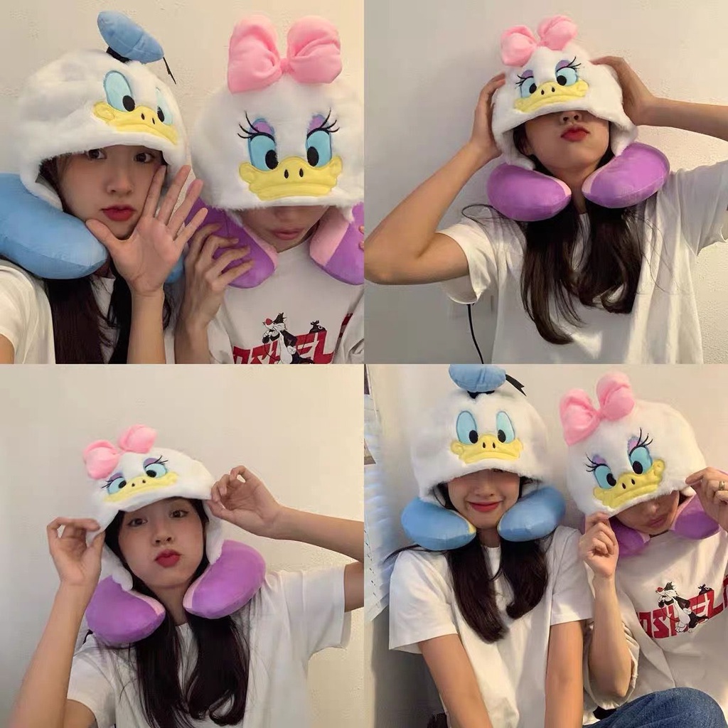 BANTAL LEHER BEBEK DONALD DUCK DAISY DUCK NECK PILLOW IMPOR