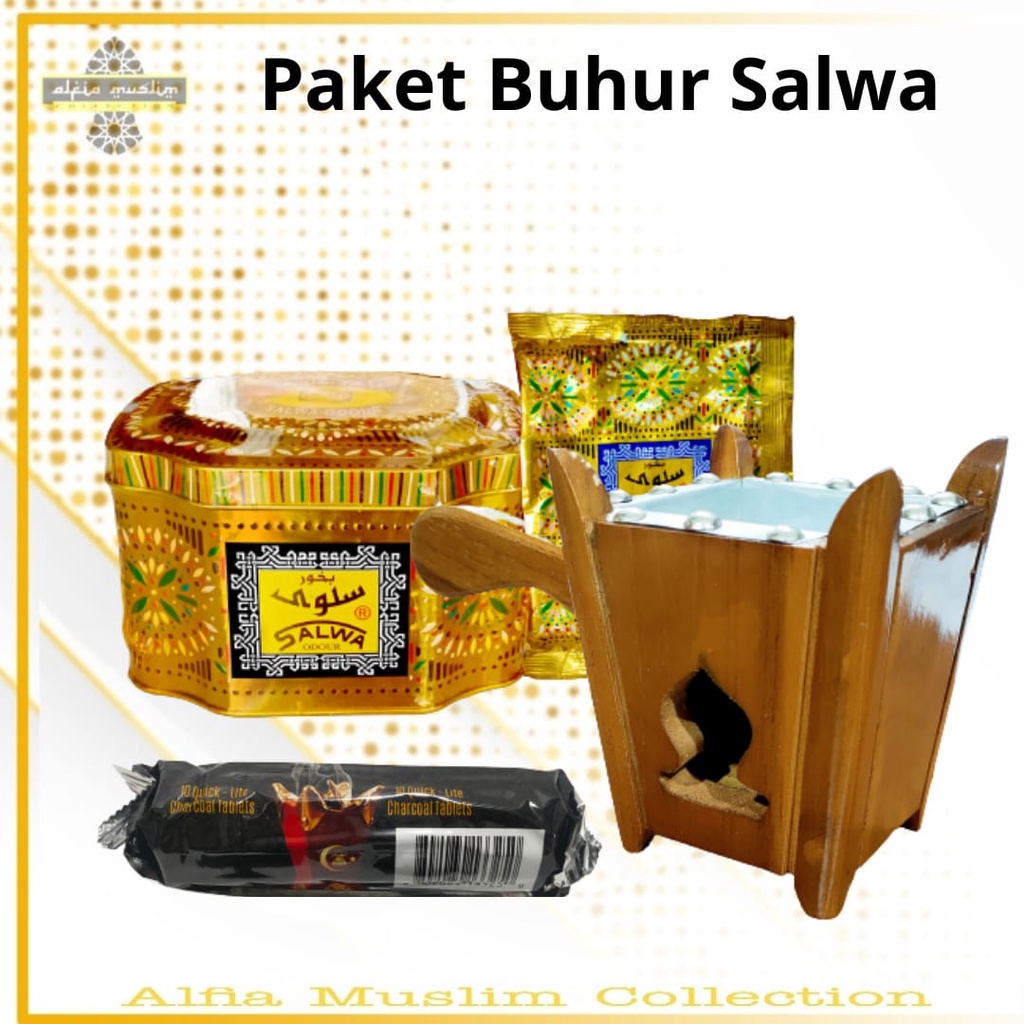 Paket Buhur Salwa / buhur areng prapen kayu 13 cm