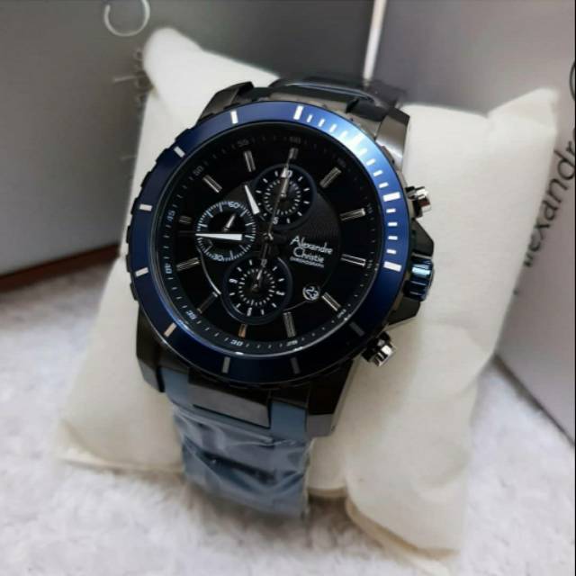 Alexandre christie AC6141 jam tangan pria original blue navy black
