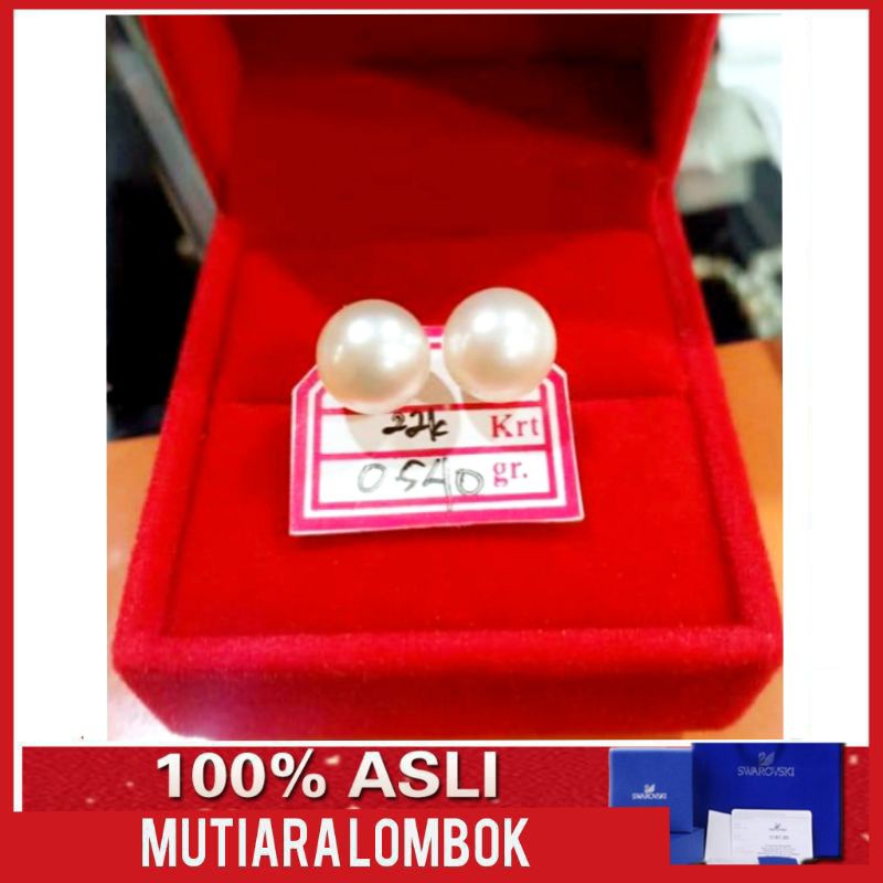 giwang emas mutiara laut lombok jewellery anting emas mutiara air laut south sea pearl perhiasan giw