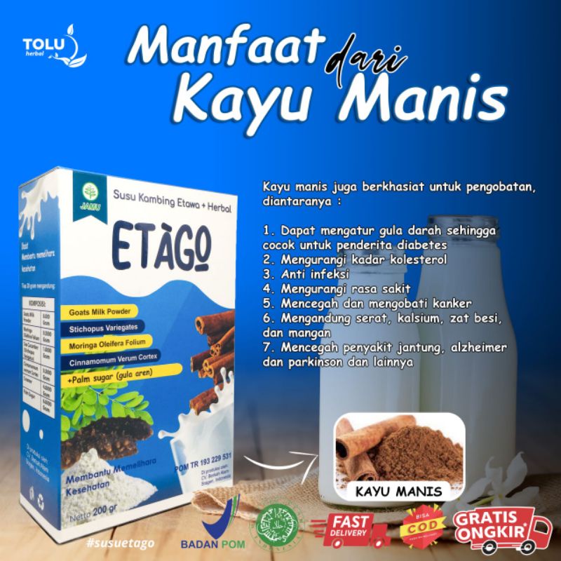 

Etago susu kambing etawa herbal 200 gram