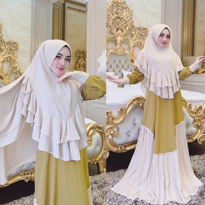 Gamis Syar'i Army Nude Polos By Shellasaukia