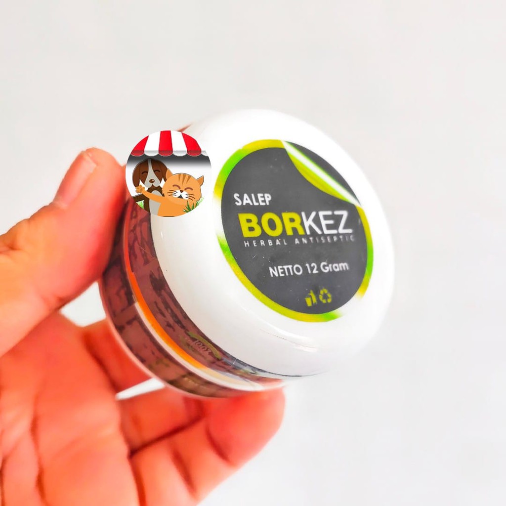 Borkez Obat Jamur Scabies Hewan - SALEP/CREAM Herbal Antiseptic 12gr