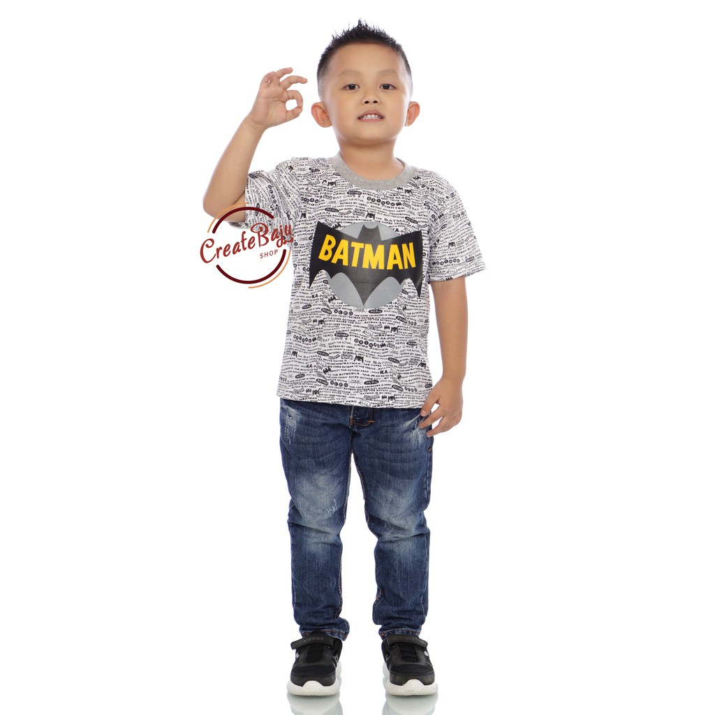 BAJU ATASAN ANAK LAKI FASHION CAPTEIN SPIDERMEN BATMEN HULUK 1-7 TAHUN KAOS ANAK LAKI SUPERHERO MURAH PART 4