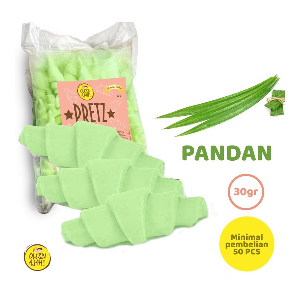 

Pandan Croissant Dough Frozen PREMIUM Butter +- 30gr isi 50 pcs
