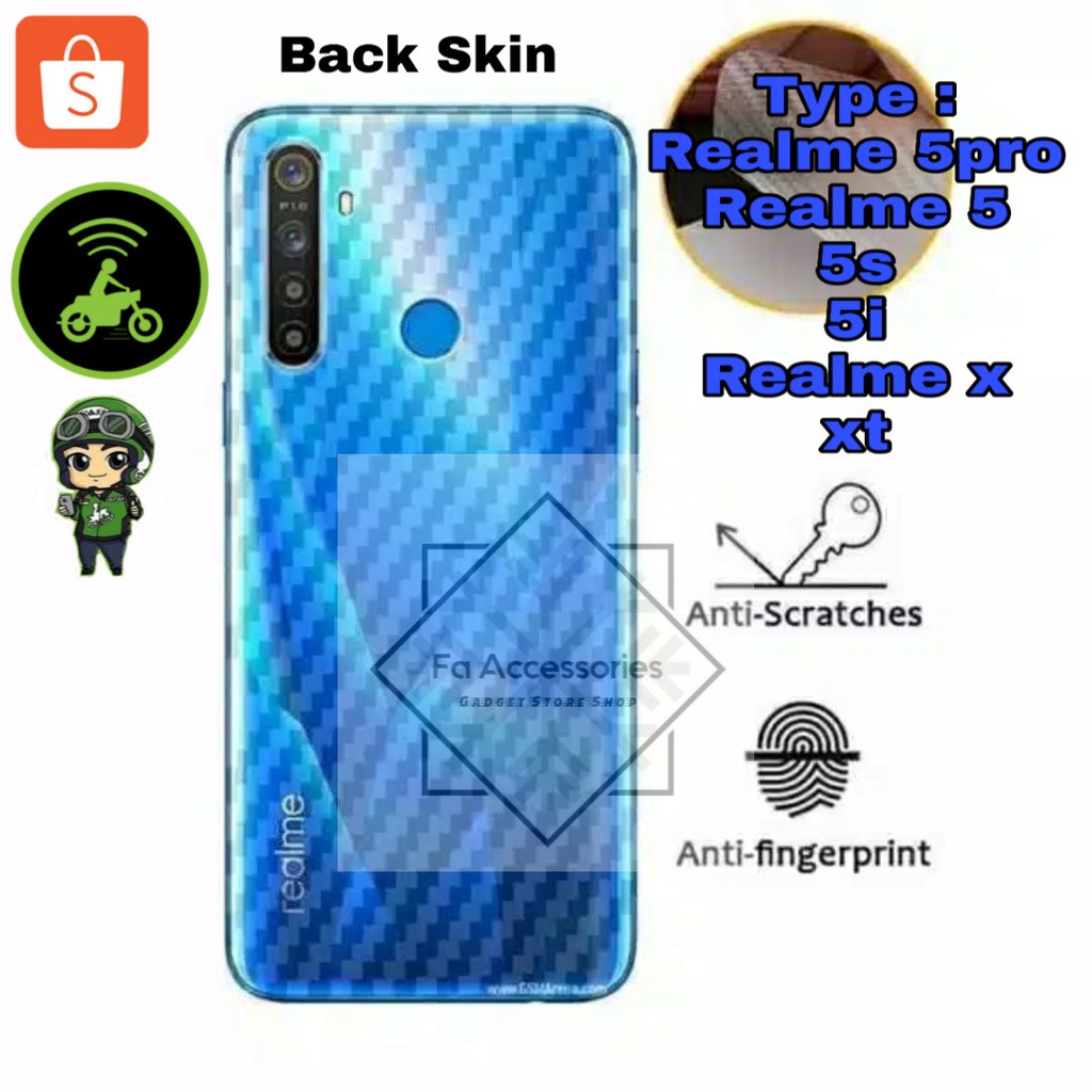 SKIN CARBON TRANSPARAN OPPO REALME 5 realme5 PRO realme5s 5s realme5i 5i realme xt XT  X i s pro