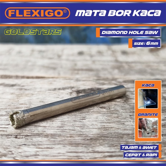 Mata Bor Kaca, Grantie 6 mm Original Flexigo Diamond Hole Saw