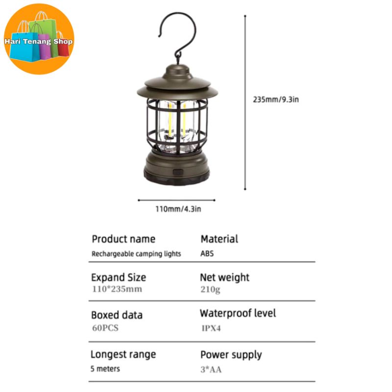 lampu camping led/lampu outdoor/lampu naik gunung/lampu import/L-17