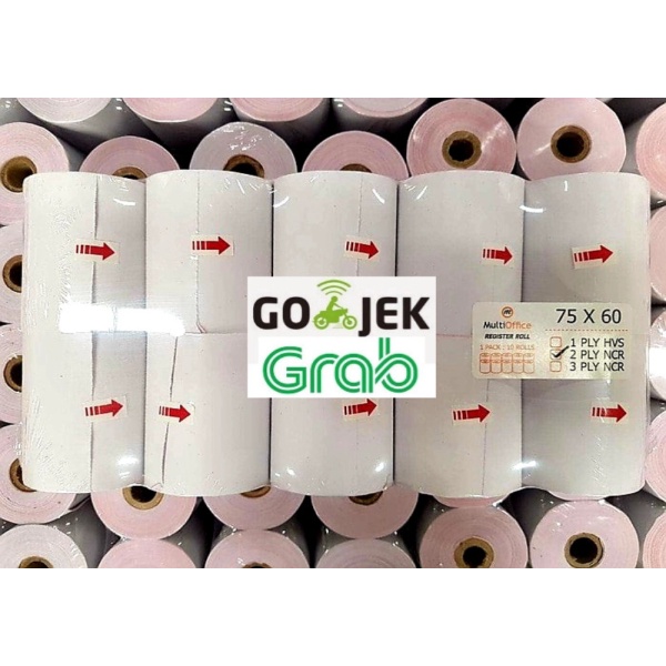 

Dijual Register Roll.Kertas Kasir 75 x 60 - 2 PLY.Struk Kasir isi 10 Rol Diskon