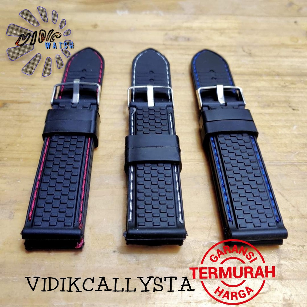 Tali jam tangan Rubber karet Watch strap Rubber 22mm B111 22 MM