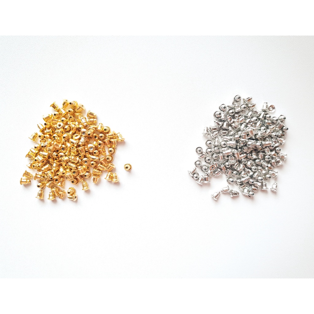 Pantat stopper Anting Emas & Silver (100 pcs)