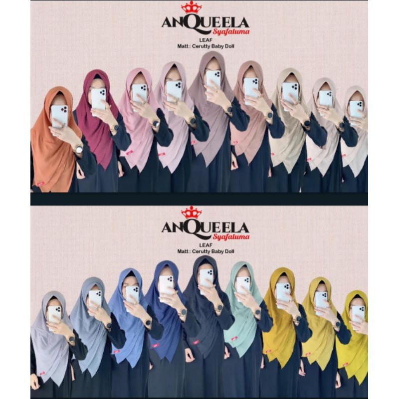 Khimar Leaf Cerutty Anqueela Syafaluma Hijab