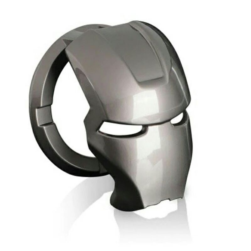 Cover Tombol Start Stop Engine Mobil Model Iron Man - MV01 - Silver