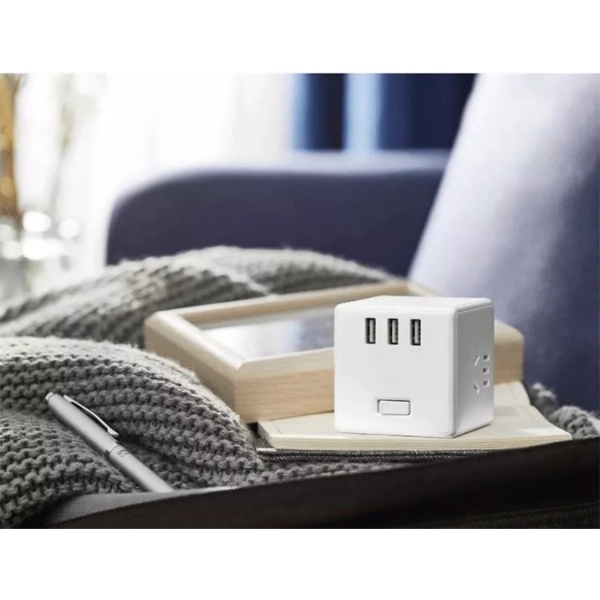 Portable Wireless Version Magic Cube Converter Socket 3 USB Chargers Adaptor 6 Ports Socket Power Strips Trip Socket Plug Travel Tools