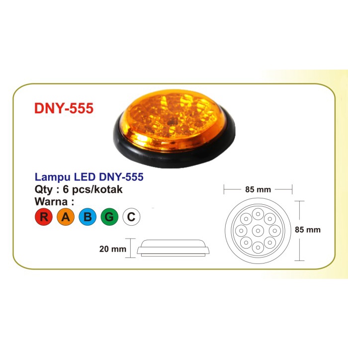 Lampu LED DNY 555 Lampu Bak Truk Universal 24v