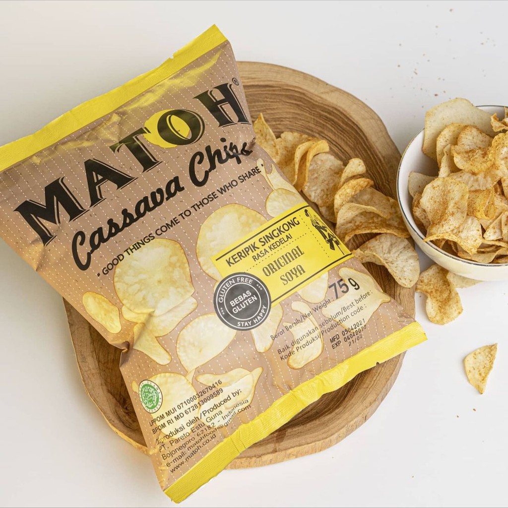 MATOH Cassava Chips 75g - Keripik Singkong No MSG - Gluten Free