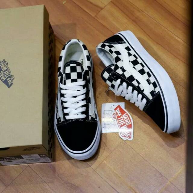 Sepatu Vans Old skool V36CL + Checkboard Japan Market Original BNIB