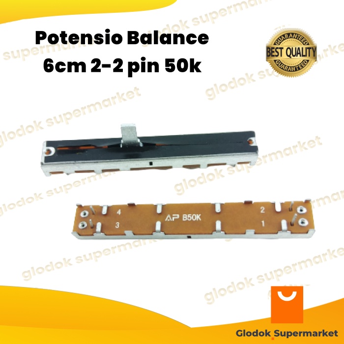 Potensio Balance 6cm 2-2 pin 50k Potentio Mixer 6 cm Kaki 2 2