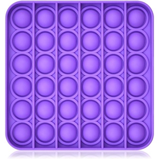 LYSASHOP -  Pop It BESAR AMONG US DINO UNICORN SEGIEMPAT JUMBO RAINBOW PUZZLE MAINAN EDUKASI ANAK-Segi4 Ungu