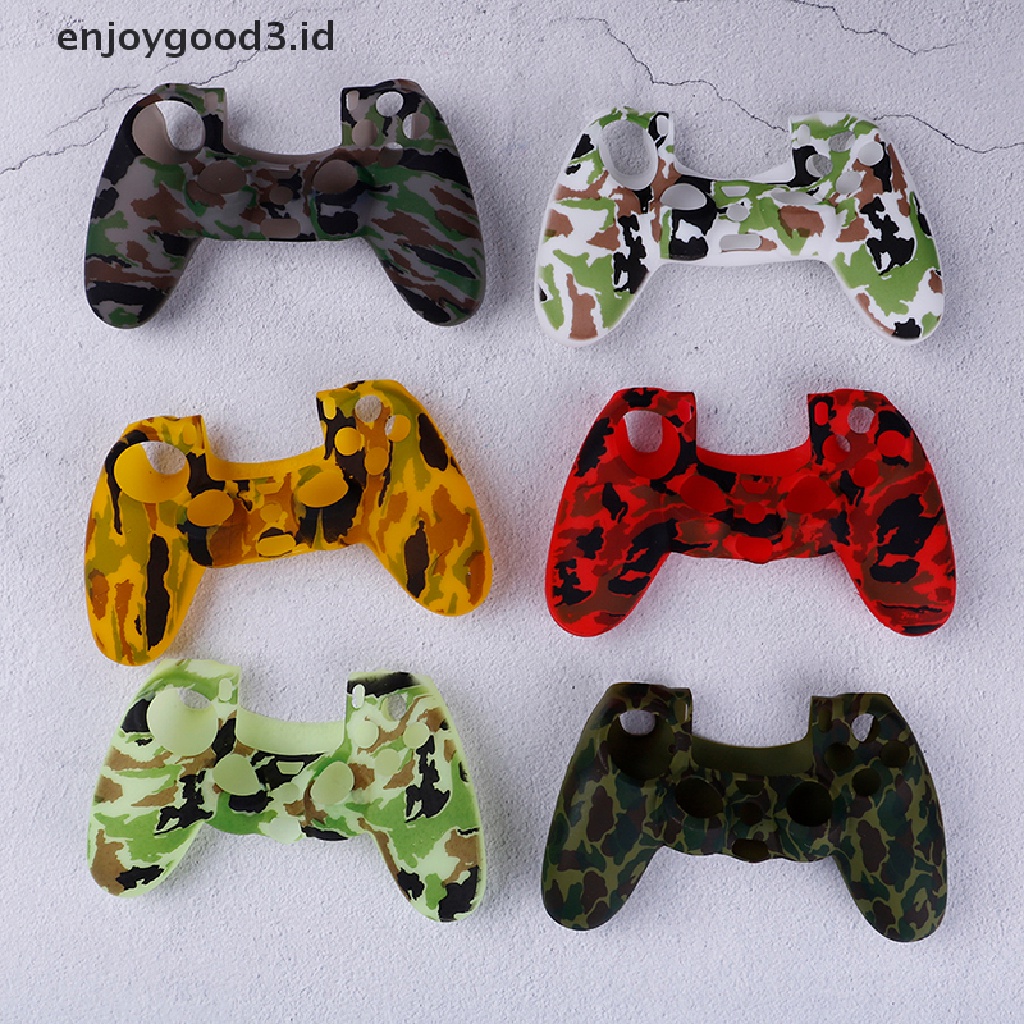 (Id) Casing Soft Case Karet Silikon Motif Camo Untuk Ps4