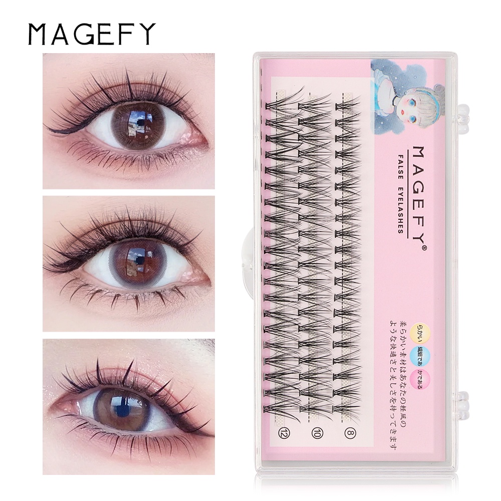 MAGEFY 3D Bulu Mata Eyelash Extension Tanam Eyelash Extension Fish Tail Panjang Campuran 7170