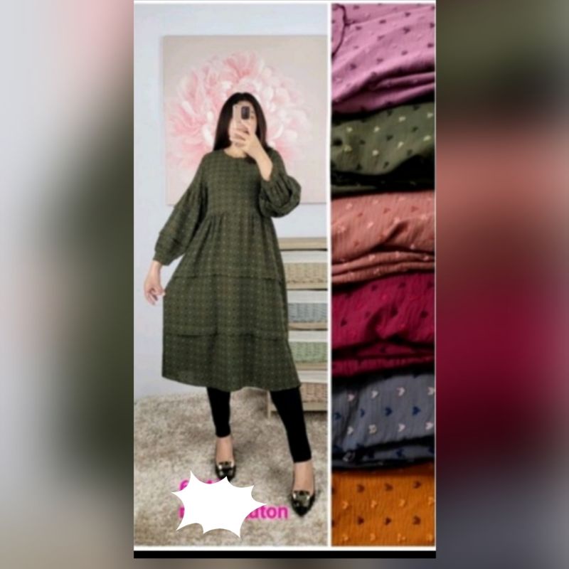 Tunik Busui Rubi love 2tone 6045 by Mikka
