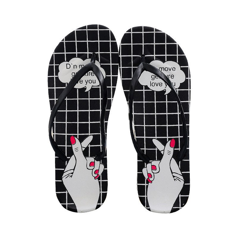 SANDAL JEPIT WANITA MOTIF LOVE MURAH SANDAL RUMAHAN COD