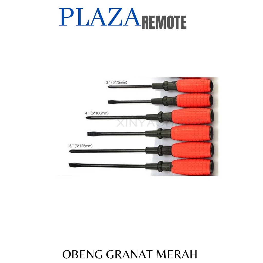 OBENG minus - GRANAT KARET ANTI SLIP 5 INCH 160 MM