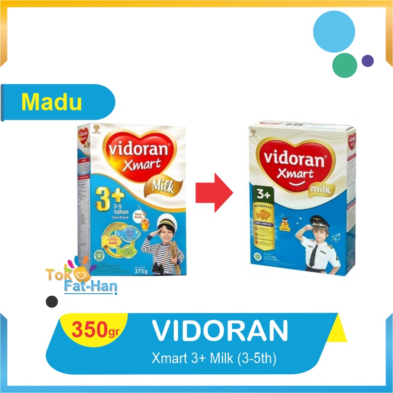 

VIDORAN Xmart 3+ Imun up Susu Formula Madu 350gr/ 725gr / 925gr