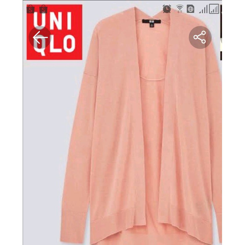 SALE Cardigan Uniqlo Original 100% UV Protection V Neck (Cardigan Relax Lyocell Sutra)8