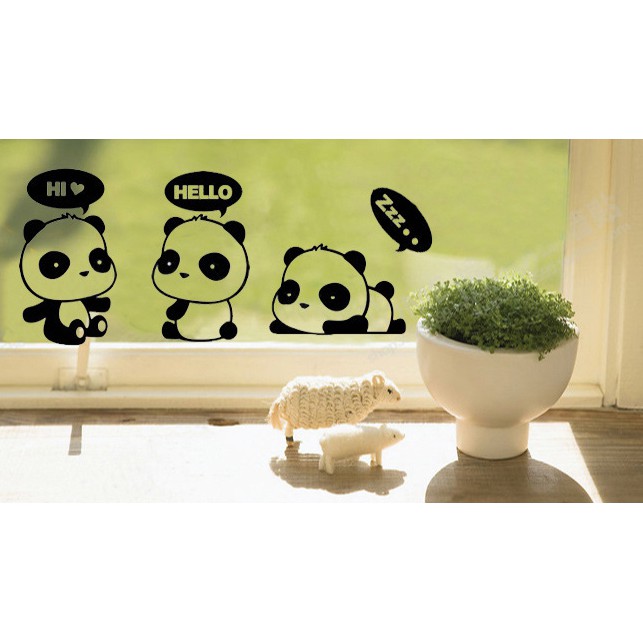 Sticker Saklar Lampu Dinding dapur motif  karton binatang panda kucing anjing wall sticker animal