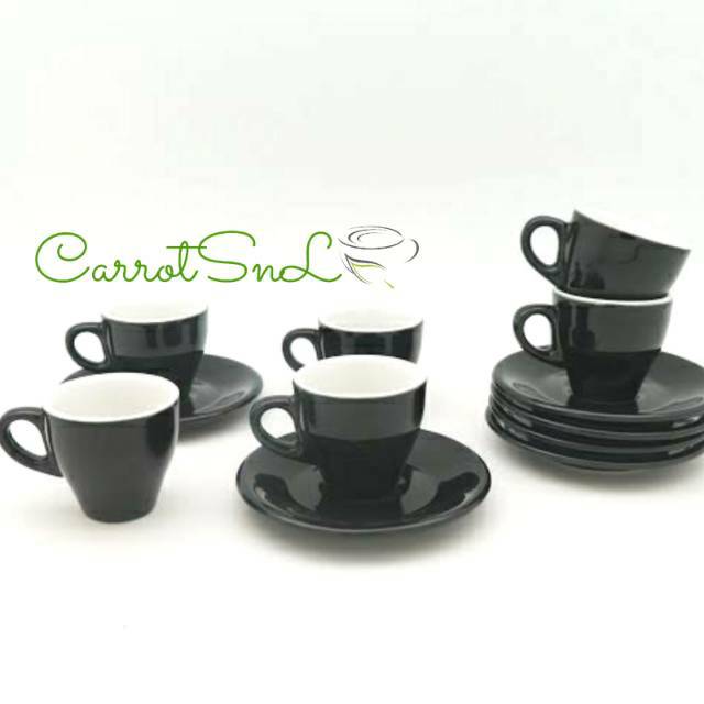 6 Pasang Cangkir Kopi Teh Cangkir Espresso Farve 6 Pasang Cangkir Kopi Teh Cangkir Espresso Farve
