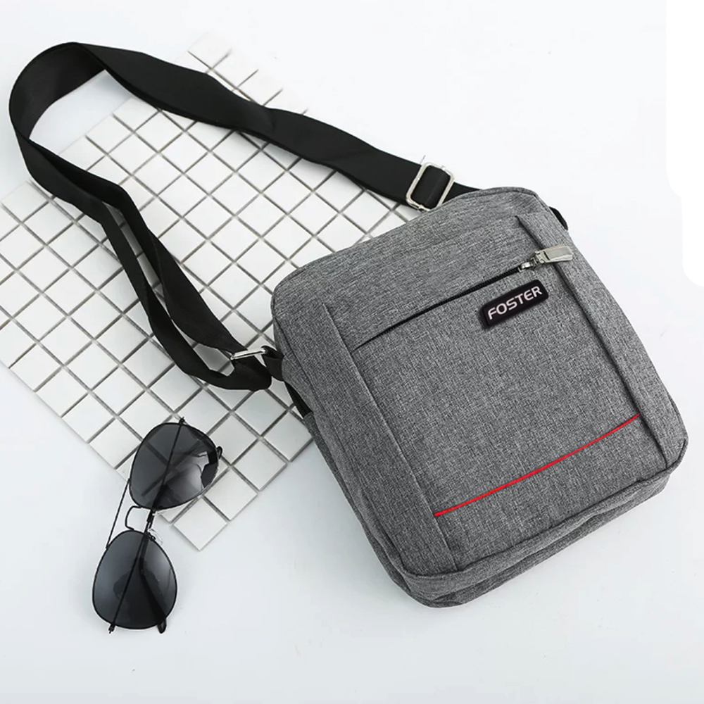 Promo 10 Hari!! Tas Selempang Pria dan Wanita Original Foster Crossbody Bag - Grey