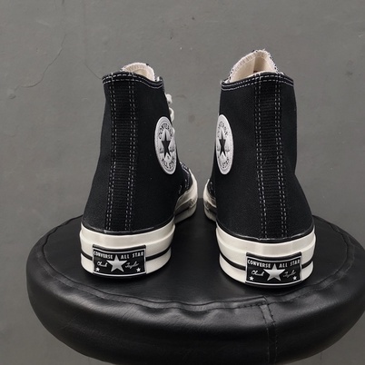 [BAYAR DI TEMPAT] SEPATU CONVERSE 70S HIGH BLACK WHITE PREMIUM EGRET ORIGINAL CHUCK TAYLOR CONVERS