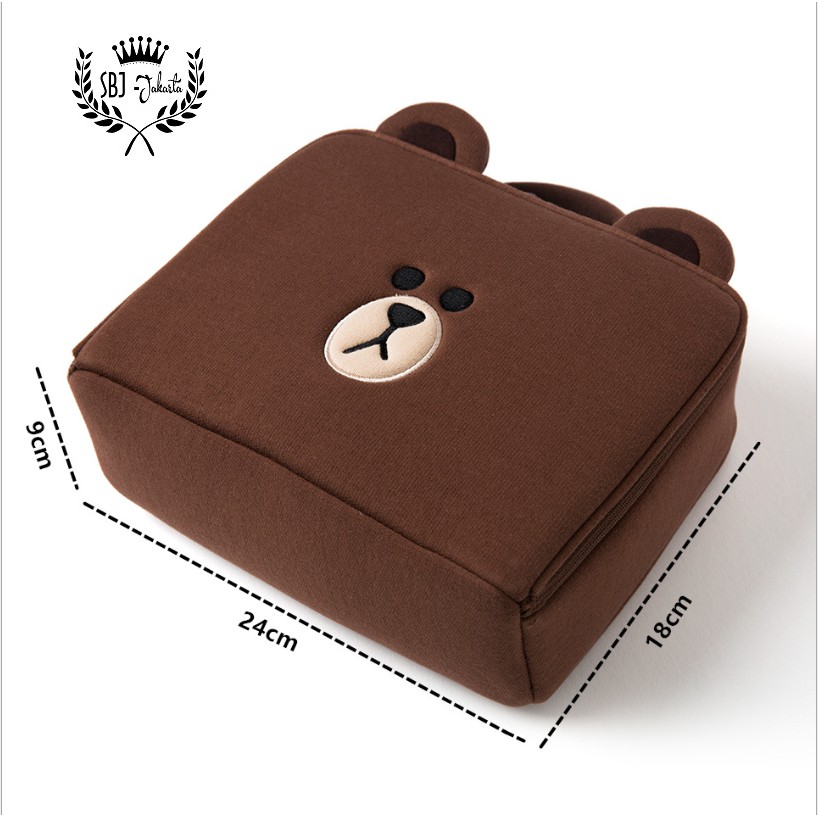 Tas Multifungsi / Tas Travel Organizer / Tas Kosmetik Karakter BERUANG BEAR DUCK