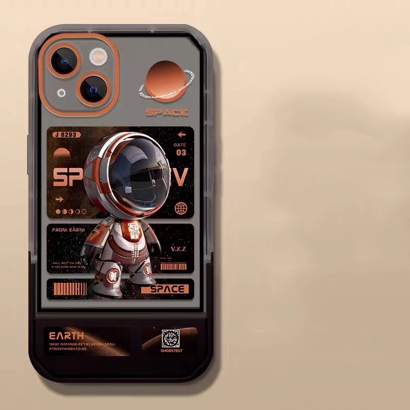 Soft Case Silikon TPU Transparan Motif Astronot Untuk IPhone 13 12 11 Pro X XR XS Max SE 2020 6 6S 7 8 Plus