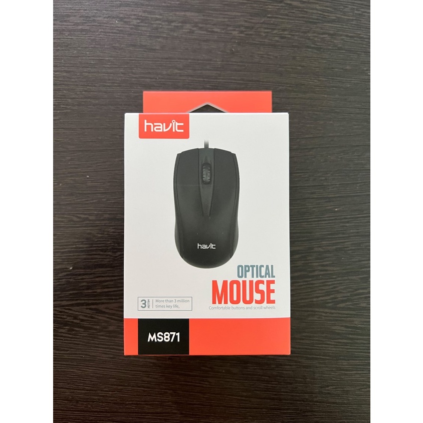 Mouse Havit MS871 MS-871 Optical USB Mouse Kabel 1200DPI