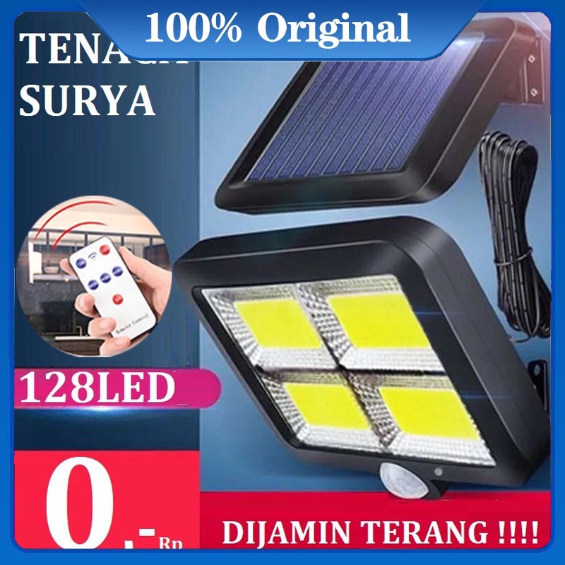 120COB/128COB/160COB lampu tenaga surya Lampu Taman Dinding COB Tenaga Surya / Solar Panel Remote Control